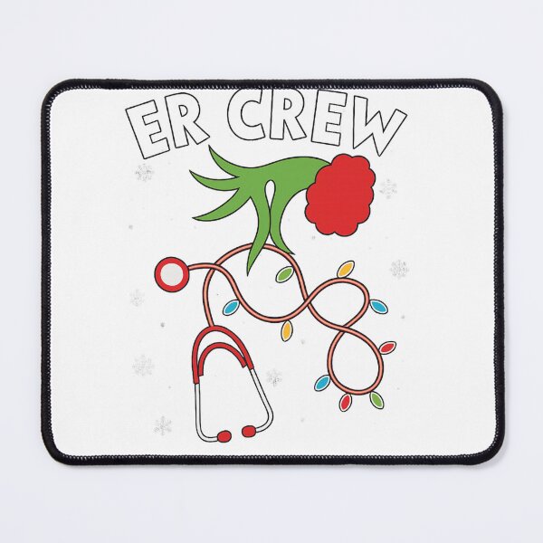 Item preview, ER Crew Christmas Nurse – Grinch Hand Stethoscope Lights Design, Funny ER Staff Holiday Medical Artwork designed and sold by JoyBoyStudio1.
