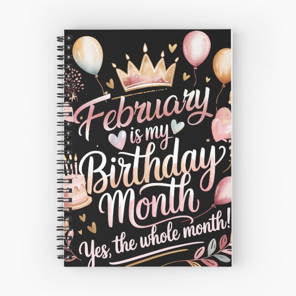 Item preview, February Is My Birthday Month Cute Pastel Birthday Typography designed and sold by KristenosNehk.