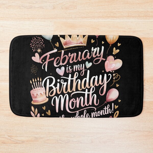 Item preview, February Is My Birthday Month Cute Pastel Birthday Typography designed and sold by KristenosNehk.