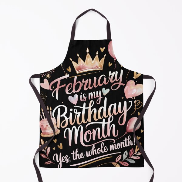 Item preview, February Is My Birthday Month Cute Pastel Birthday Typography designed and sold by KristenosNehk.