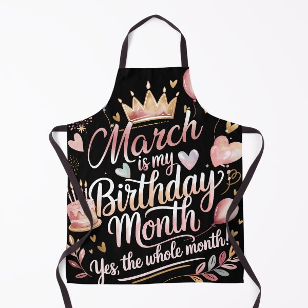 Item preview, March Is My Birthday Month Cute Pastel Birthday Typography designed and sold by KristenosNehk.
