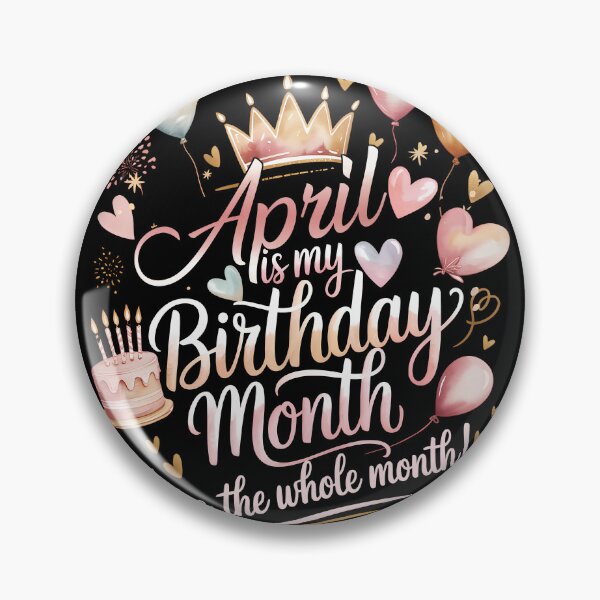 Item preview, April Is My Birthday Month Cute Pastel Birthday Typography designed and sold by KristenosNehk.