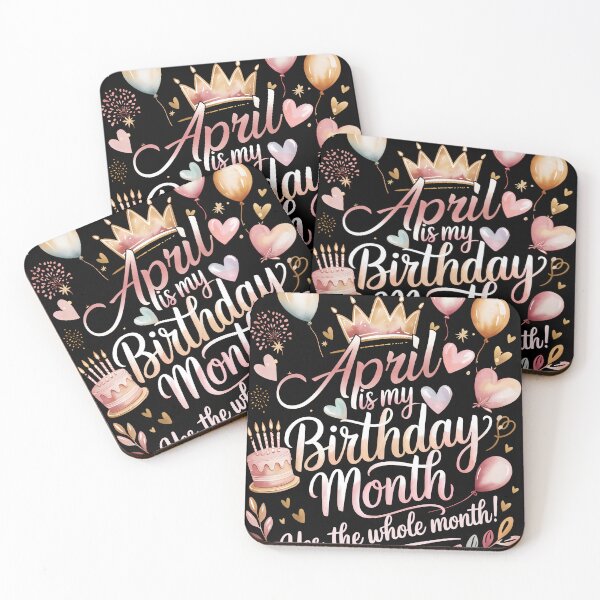 Item preview, April Is My Birthday Month Cute Pastel Birthday Typography designed and sold by KristenosNehk.