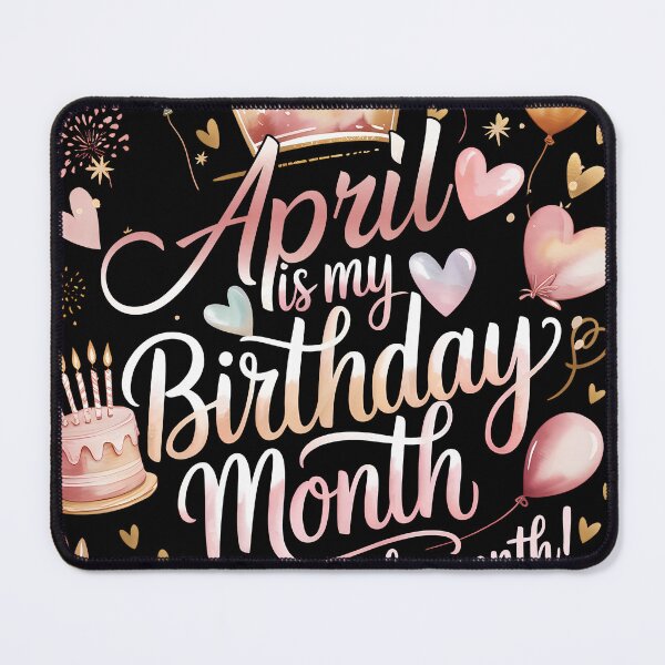 Item preview, April Is My Birthday Month Cute Pastel Birthday Typography designed and sold by KristenosNehk.