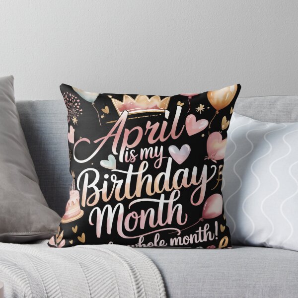 Item preview, April Is My Birthday Month Cute Pastel Birthday Typography designed and sold by KristenosNehk.