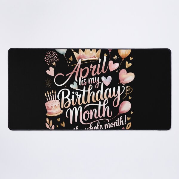 Item preview, April Is My Birthday Month Cute Pastel Birthday Typography designed and sold by KristenosNehk.