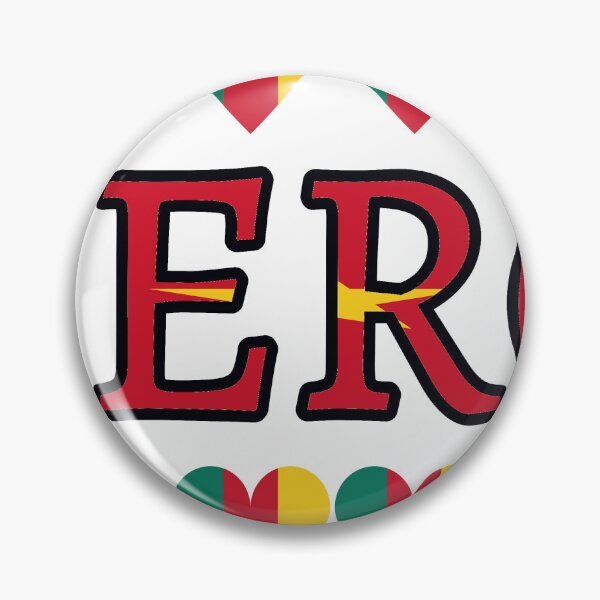 Item preview, Cameroon Flag Letters And Hearts designed and sold by TheIconSmith.