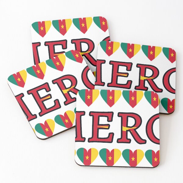 Item preview, Cameroon Flag Letters And Hearts designed and sold by TheIconSmith.