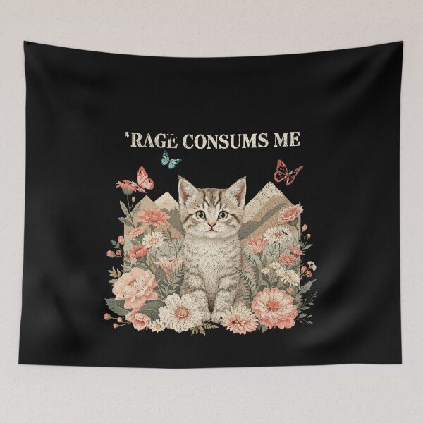 Item preview, Rage Consumes Me Funny cat designed and sold by IdealDo.