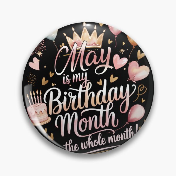 Item preview, May Is My Birthday Month Cute Pastel Birthday Typography designed and sold by KristenosNehk.
