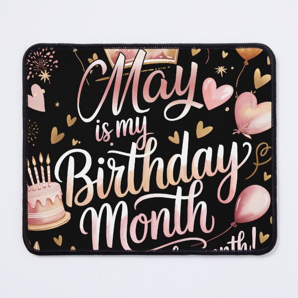 Item preview, May Is My Birthday Month Cute Pastel Birthday Typography designed and sold by KristenosNehk.