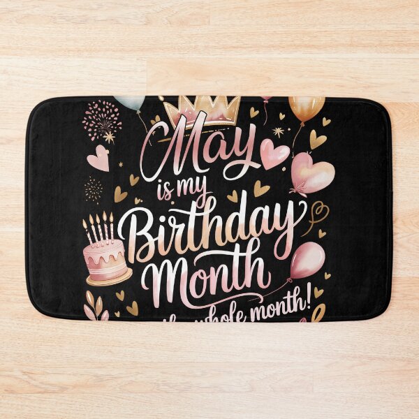 Item preview, May Is My Birthday Month Cute Pastel Birthday Typography designed and sold by KristenosNehk.
