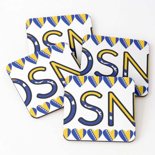 Item preview, Bosnia Flag Letters And Hearts designed and sold by TheIconSmith.
