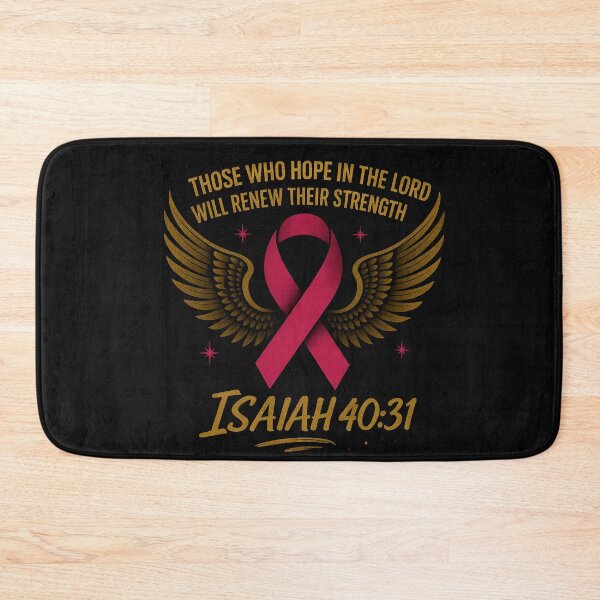 Item preview, Isaiah 40:31 – Pink Ribbon Wings | Christian Breast Cancer Strength & Hope Design designed and sold by Faith In Black Designs.