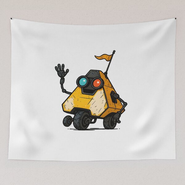 Item preview, Quirky Tri-Bot – Cel Shaded Wasteland Robot Fan Art designed and sold by KawaiiOrbit.