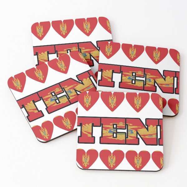 Item preview, Montenegro Flag Letters And Hearts designed and sold by TheIconSmith.