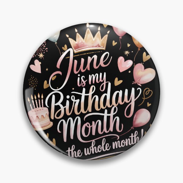 Item preview, June Is My Birthday Month Cute Pastel Birthday Typography designed and sold by KristenosNehk.