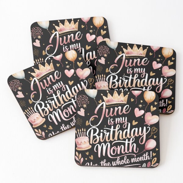 Item preview, June Is My Birthday Month Cute Pastel Birthday Typography designed and sold by KristenosNehk.