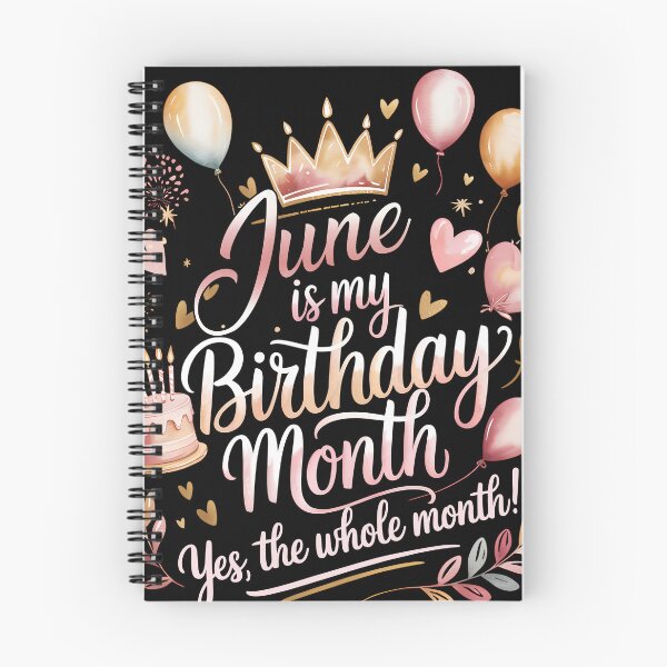 Item preview, June Is My Birthday Month Cute Pastel Birthday Typography designed and sold by KristenosNehk.