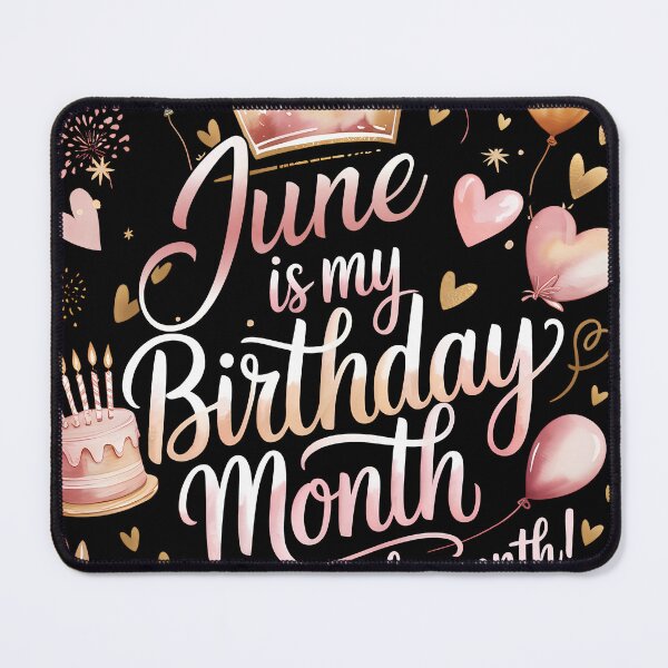 Item preview, June Is My Birthday Month Cute Pastel Birthday Typography designed and sold by KristenosNehk.