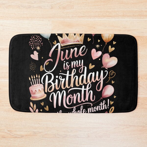 Item preview, June Is My Birthday Month Cute Pastel Birthday Typography designed and sold by KristenosNehk.