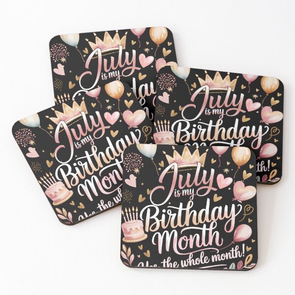 Item preview, July Is My Birthday Month Cute Pastel Birthday Typography designed and sold by KristenosNehk.