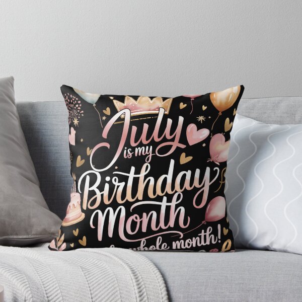 Item preview, July Is My Birthday Month Cute Pastel Birthday Typography designed and sold by KristenosNehk.