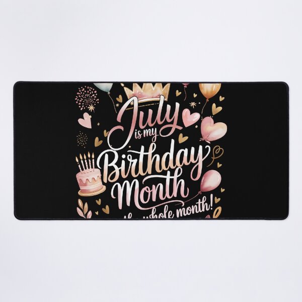 Item preview, July Is My Birthday Month Cute Pastel Birthday Typography designed and sold by KristenosNehk.