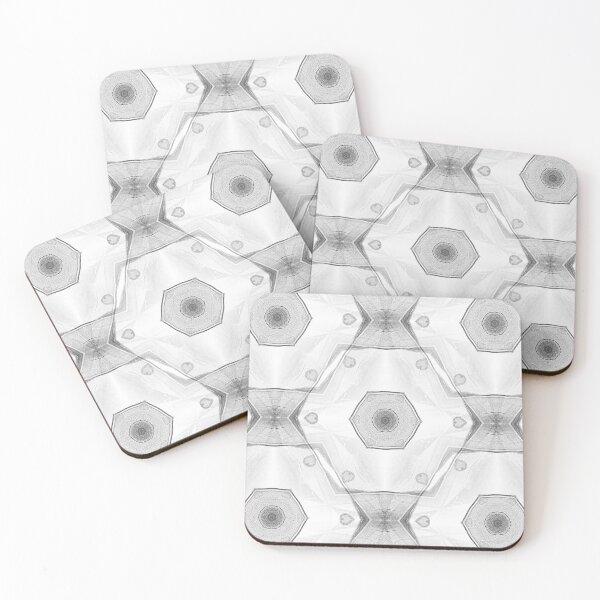 Item preview, Rustic Industrial Hexagon Pattern in White designed and sold by Artistestella.