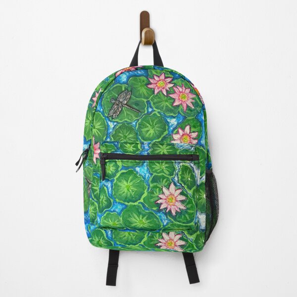 Item preview, Dragonfly on a Lilypad – Tranquil Tropical Pond designed and sold by TrisaThyme.