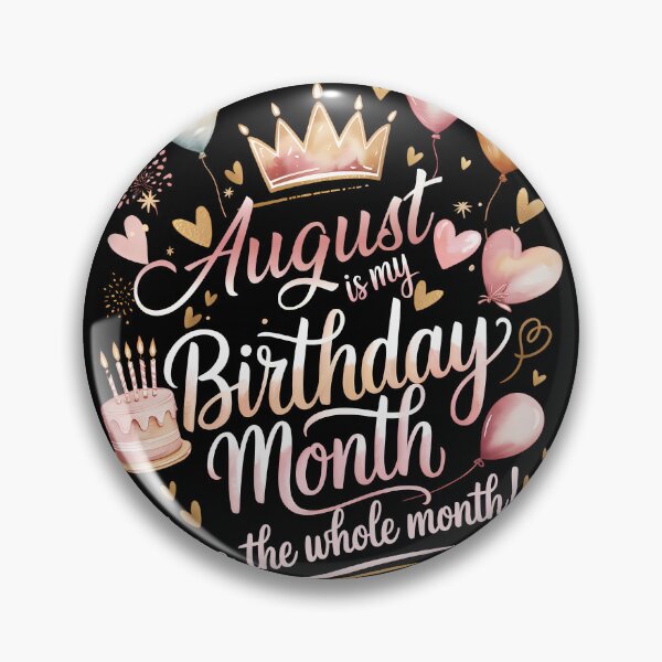 Item preview, August Is My Birthday Month Cute Pastel Birthday Typography designed and sold by KristenosNehk.