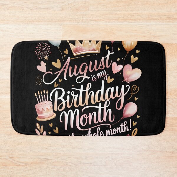 Item preview, August Is My Birthday Month Cute Pastel Birthday Typography designed and sold by KristenosNehk.