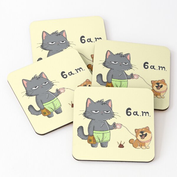 Item preview, Sleepy Cat, Happy Dog — The Poop Patrol designed and sold by BlackCat Vibe.