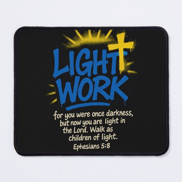 Item preview, Light Work – Ephesians 5:8 | Bold Christian Streetwear Design designed and sold by Faith In Black Designs.