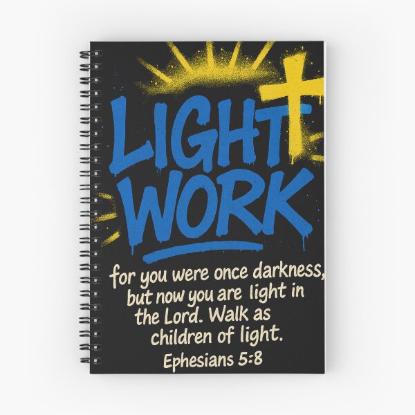 Item preview, Light Work – Ephesians 5:8 | Bold Christian Streetwear Design designed and sold by Faith In Black Designs.
