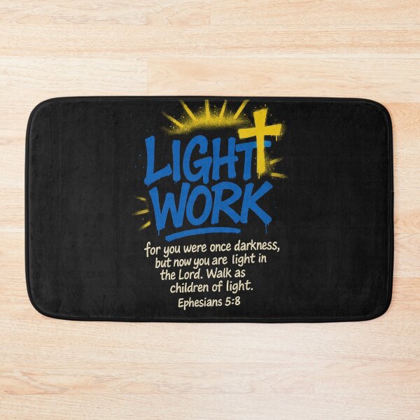Item preview, Light Work – Ephesians 5:8 | Bold Christian Streetwear Design designed and sold by Faith In Black Designs.