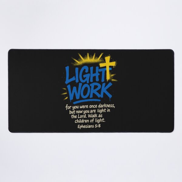 Item preview, Light Work – Ephesians 5:8 | Bold Christian Streetwear Design designed and sold by Faith In Black Designs.