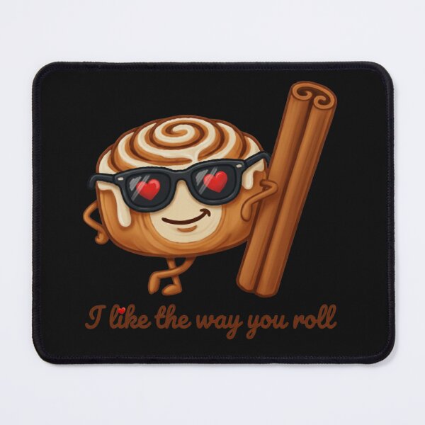 Item preview, I Like The Way You Roll - Funny Cinnamon Bun Pun designed and sold by Muse Merch.