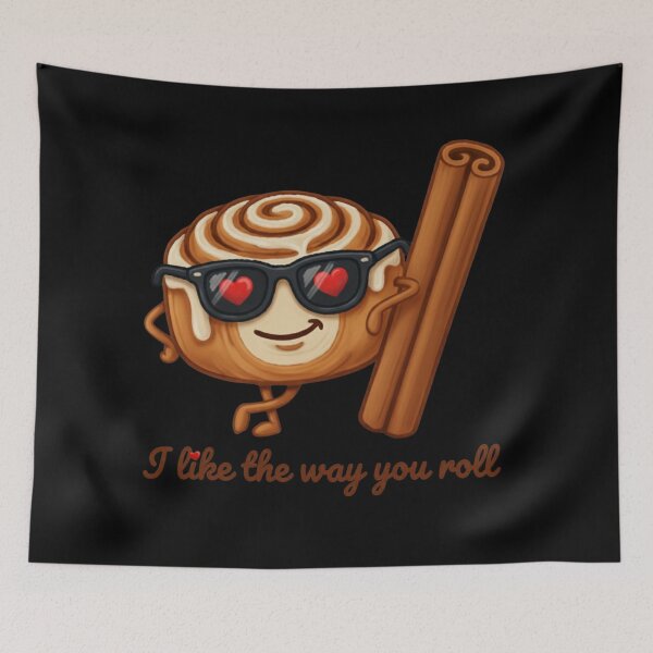 Item preview, I Like The Way You Roll - Funny Cinnamon Bun Pun designed and sold by Muse Merch.