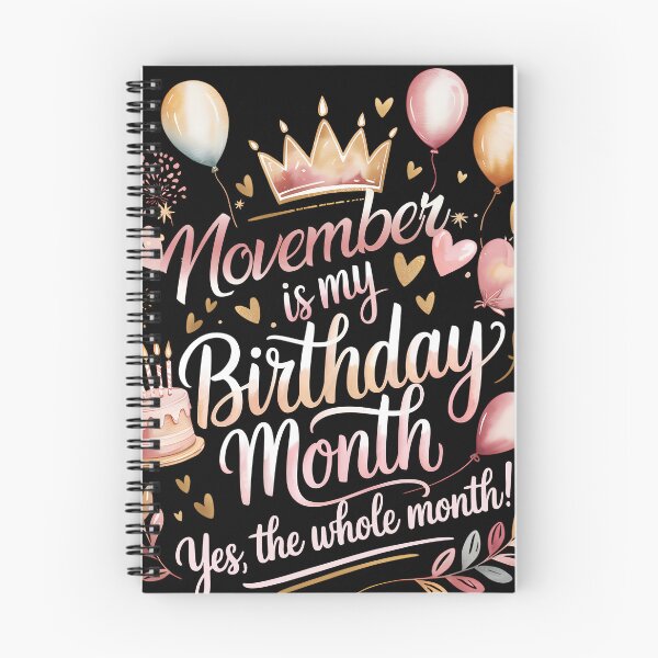 Item preview, November Is My Birthday Month Cute Pastel Birthday Typography designed and sold by KristenosNehk.