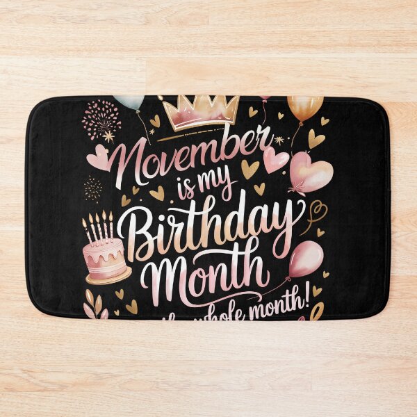 Item preview, November Is My Birthday Month Cute Pastel Birthday Typography designed and sold by KristenosNehk.
