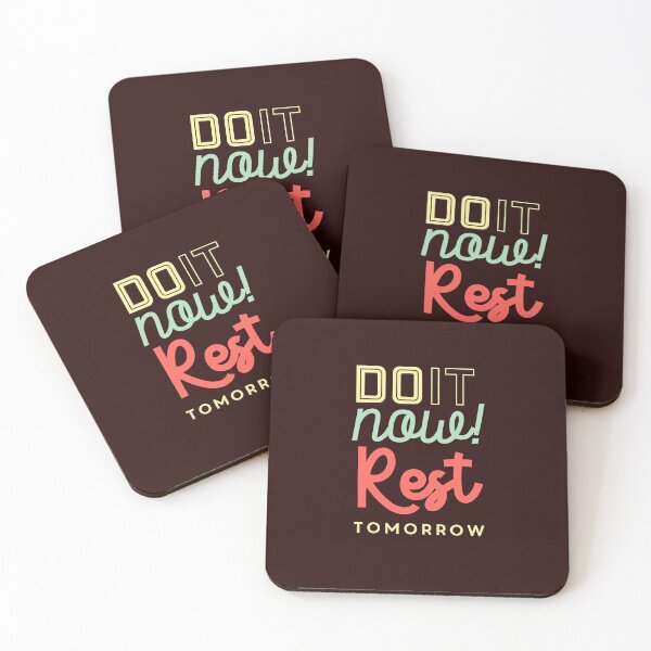 Item preview, Do It Now, Rest Tomorrow | Intense Hustle, Action & Delayed Gratification Motivation designed and sold by Maltachi Designs.