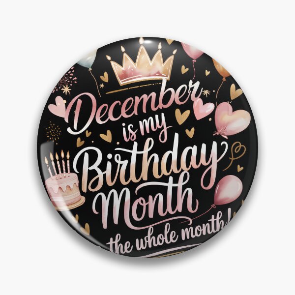 Item preview, December Is My Birthday Month Cute Pastel Birthday Typography designed and sold by KristenosNehk.