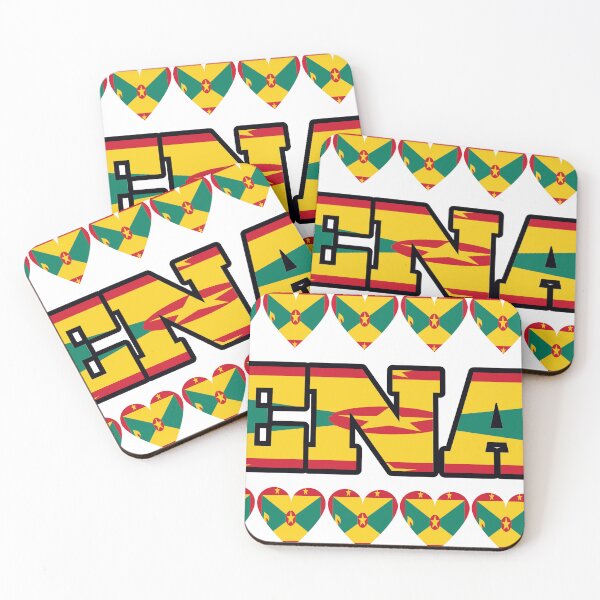 Item preview, Grenada Flag Letters And Hearts designed and sold by TheIconSmith.