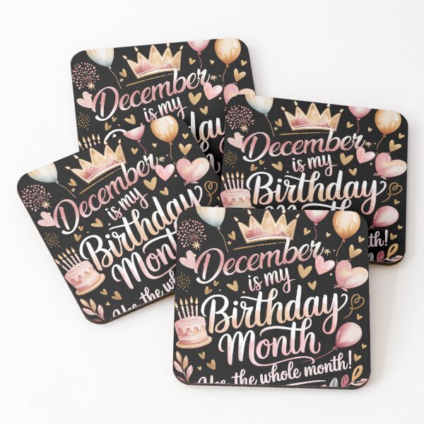 Item preview, December Is My Birthday Month Cute Pastel Birthday Typography designed and sold by KristenosNehk.