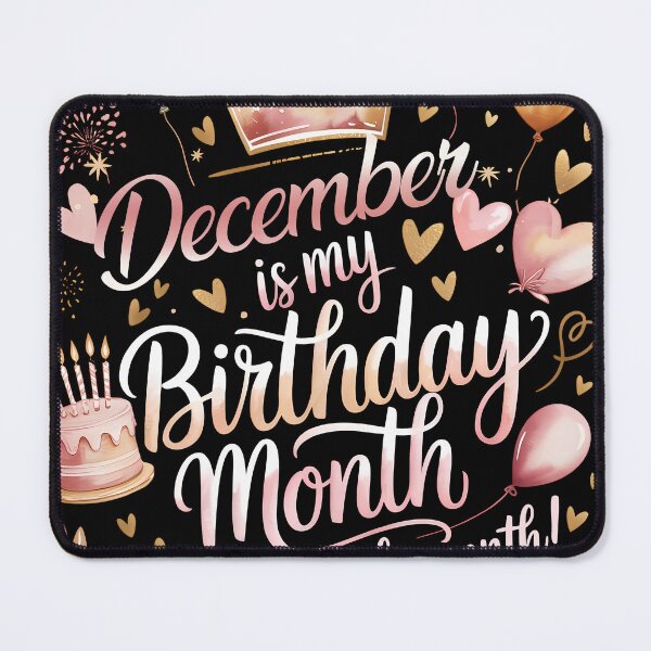 Item preview, December Is My Birthday Month Cute Pastel Birthday Typography designed and sold by KristenosNehk.
