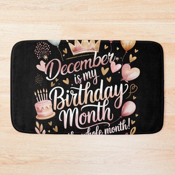 Item preview, December Is My Birthday Month Cute Pastel Birthday Typography designed and sold by KristenosNehk.