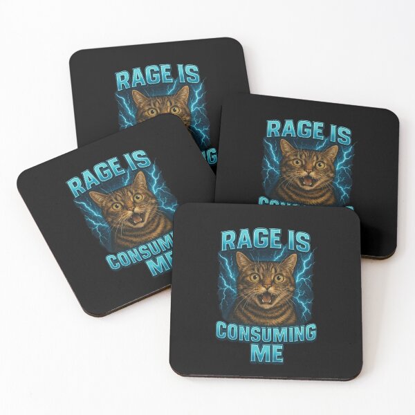 Item preview, Rage Consumes Me Funny cat designed and sold by IdealDo.