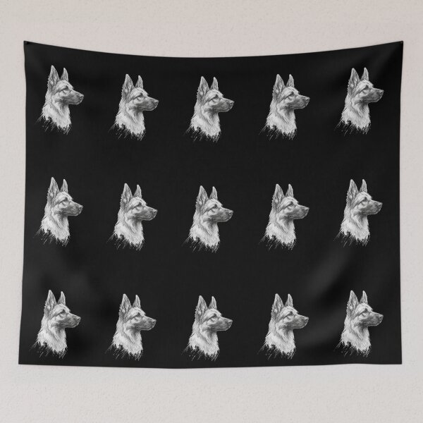 Item preview, Majestic German Shepherd Sketch  German Shepherd Dog Art: A Hand-Drawn Portrait designed and sold by zuzzelek44.