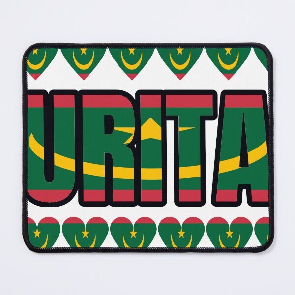 Item preview, Mauritania Flag Letters And Hearts designed and sold by TheIconSmith.